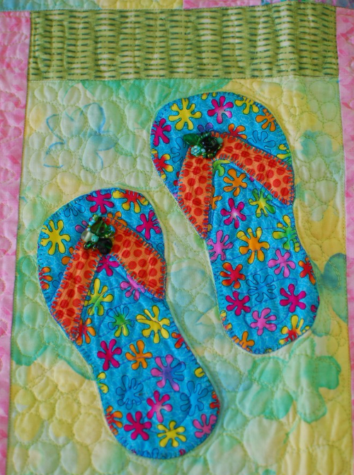 Flip Flops Wall Quilt To Make And Gaze At Some Paradise On Your Wall