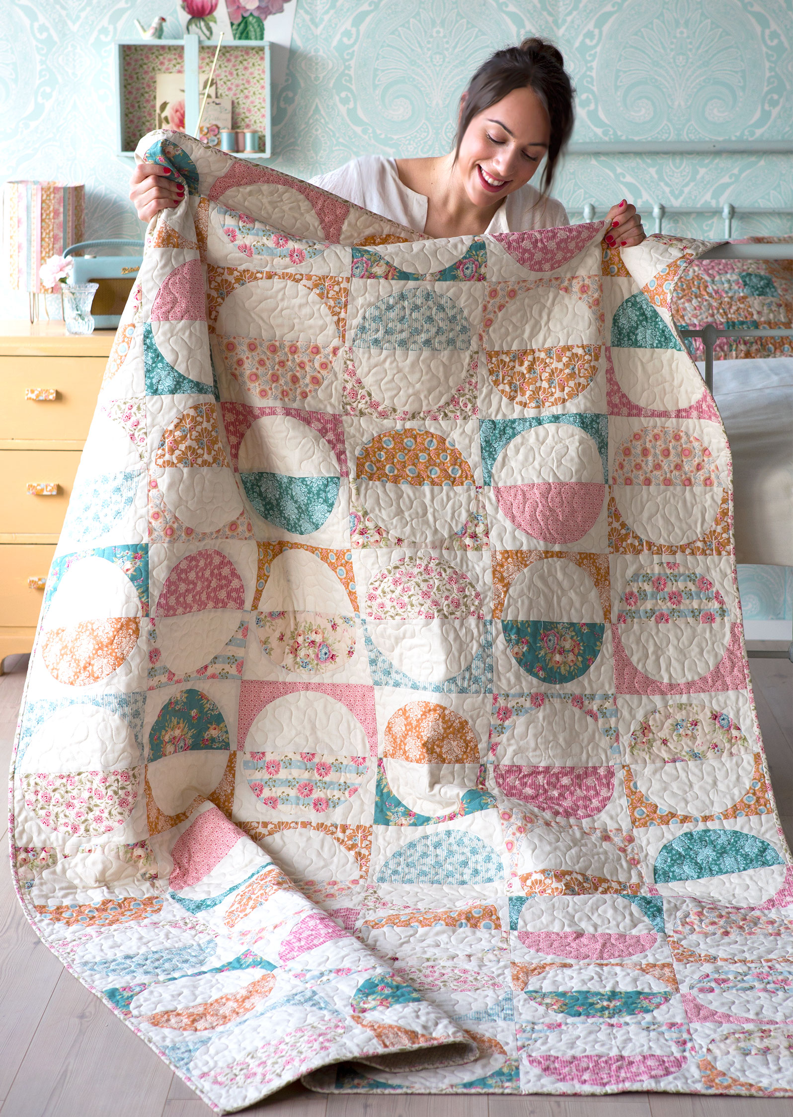 Retro Look Fabrics Make a Sweet Quilt - Quilting Digest