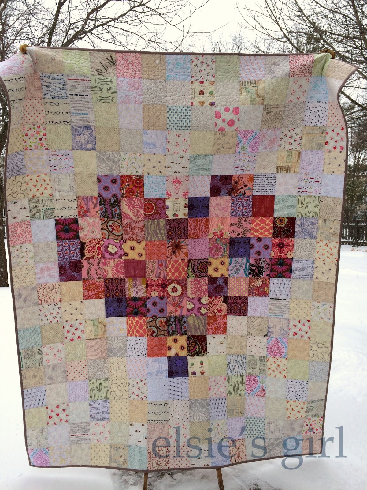 Charm Squares Make a Lovely Pixelated Heart Quilting Digest