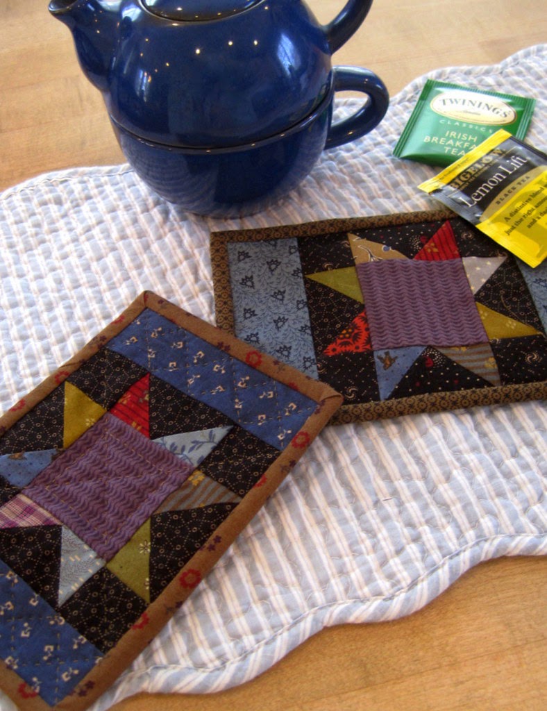 Deep Colors Are Beautiful in These Mug Rugs Quilting Digest