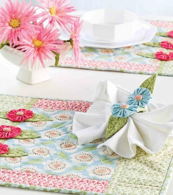Spring with Lovely Place Mat Sets Quilting Digest
