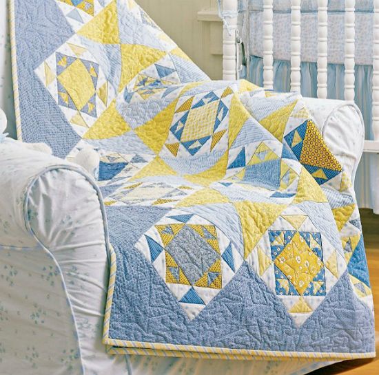 Blue and Yellow Make a Beautiful Quilt Quilting Digest
