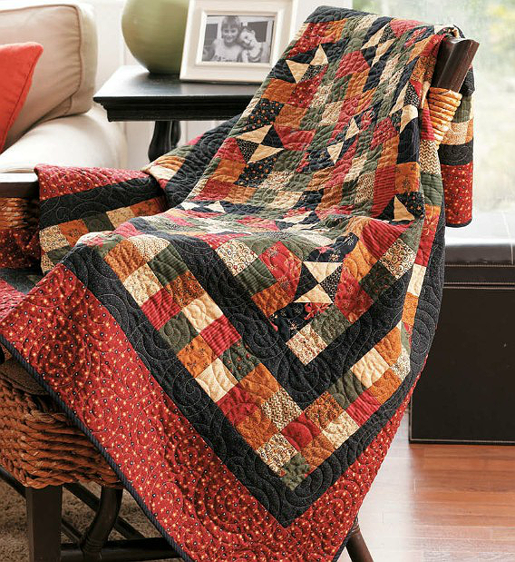 Rich Colors Create a Striking Quilt Quilting Digest