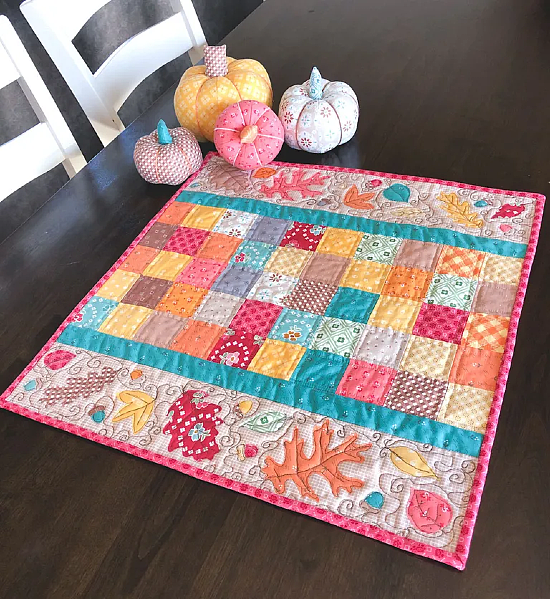 Make a Pretty Autumn Table Quilt in Fall Colors Quilting Digest