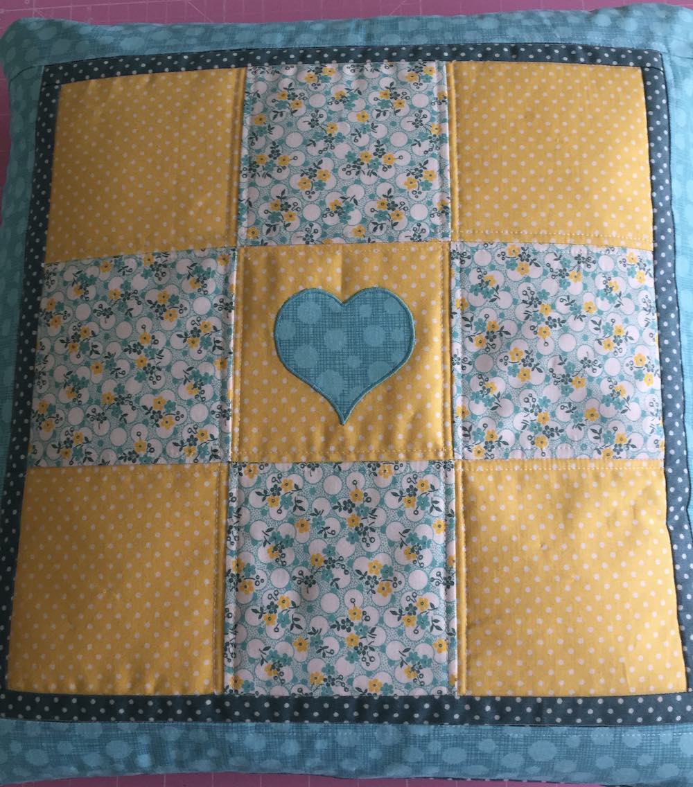 Nine Patch Cushion Quilting Smiles