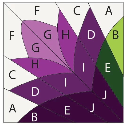 Cleopatra's Fan Quilt Block Pattern Tutorial Quilt Missouri Tutorials