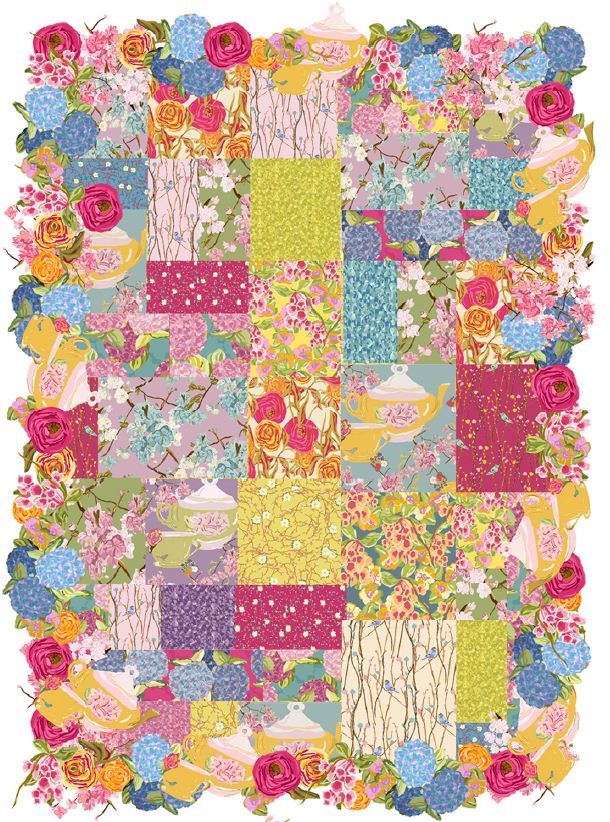 Free Pattern Garden Tea Party Quilt