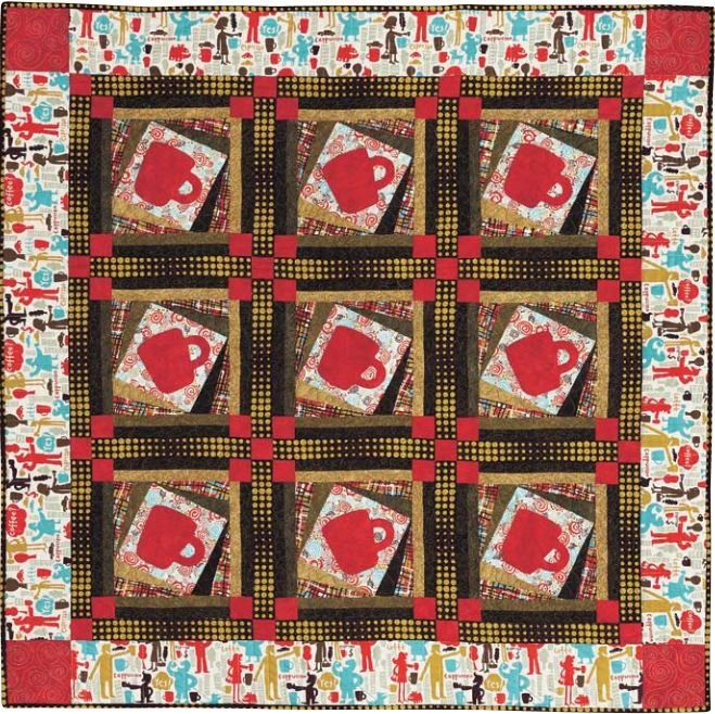 Free Pattern Coffee Buzz Quilt by Gail Kessler