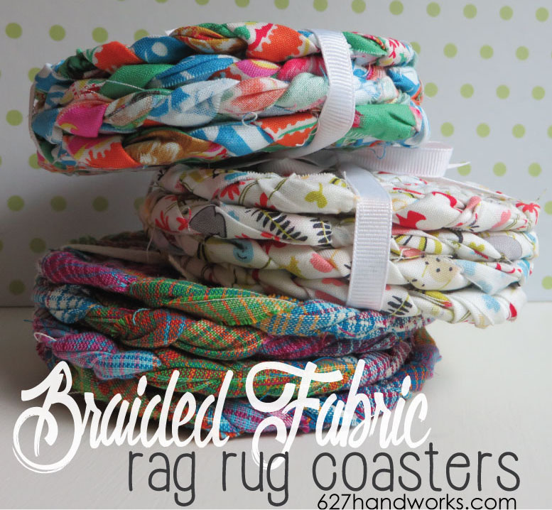 Free Tutorial Braided Rag Rug Coasters by Julie Hirt
