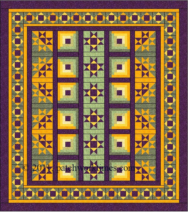 Free Pattern Road to Brownwood Quilt by Judy