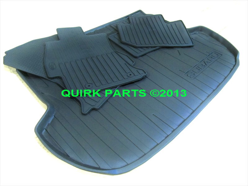 2014 Subaru Forester BLACK All Weather Floor Mats & Rear Cargo Tray OEM