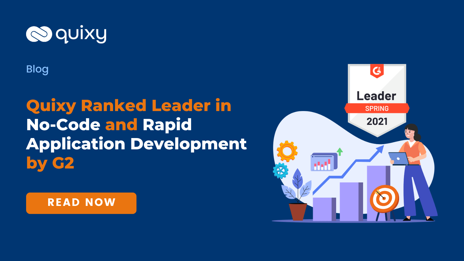 Quixy Ranked Leader in NoCode and Rapid Application Development by G2