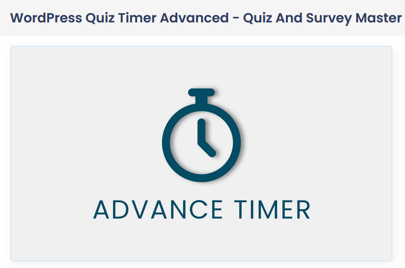 How To Set a Timer on Individual Quiz Pages in QSM?