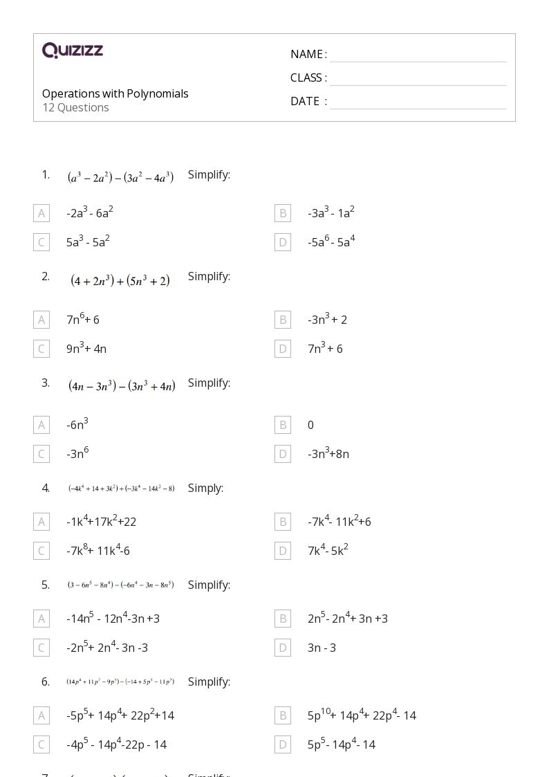 50+ Operations With Integers worksheets for Kindergarten on Quizizz