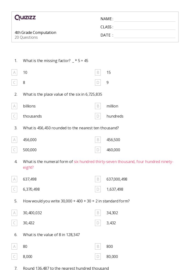 50+ Prime and Composite Numbers worksheets for Kindergarten on Quizizz Free & Printable