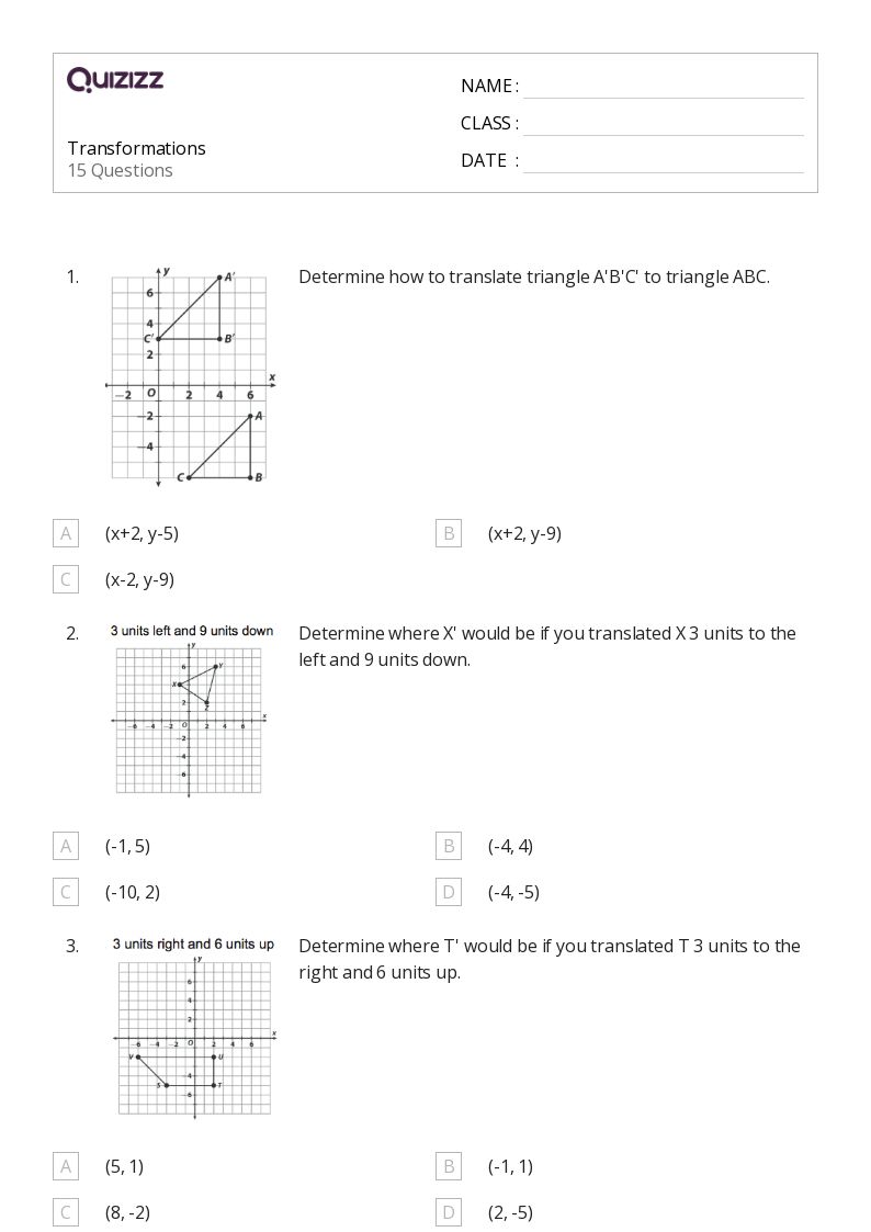 50+ Transformations worksheets for Kindergarten on Quizizz Free & Printable