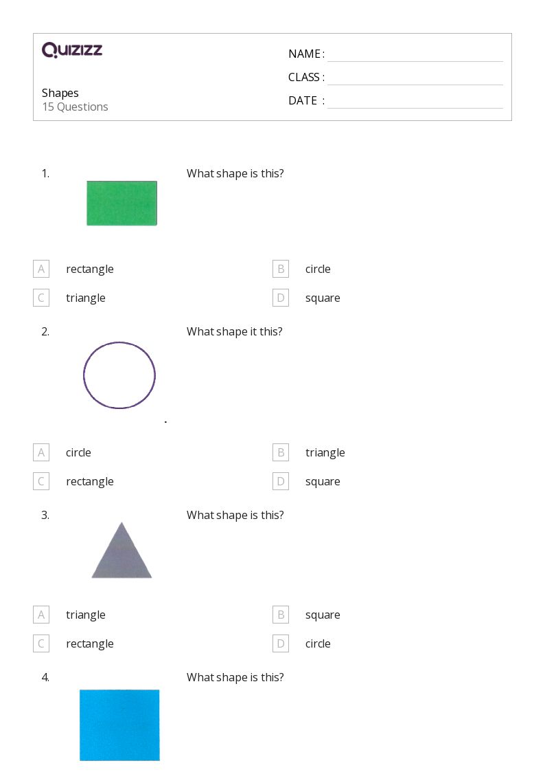 50+ Classifying Shapes worksheets for Kindergarten on Quizizz Free