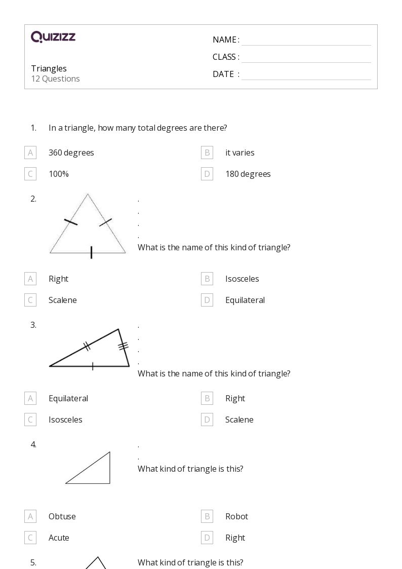50+ Triangles worksheets for Kindergarten on Quizizz Free & Printable