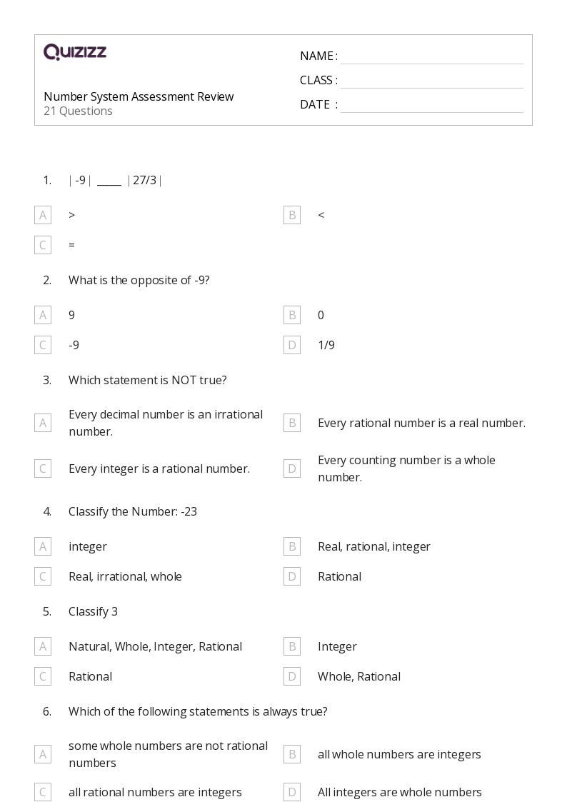 50+ Irrational Numbers worksheets for Kindergarten on Quizizz Free & Printable
