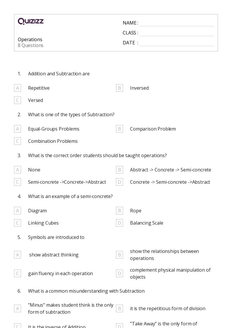 50+ Subtraction and Inverse Operations worksheets for Kindergarten on