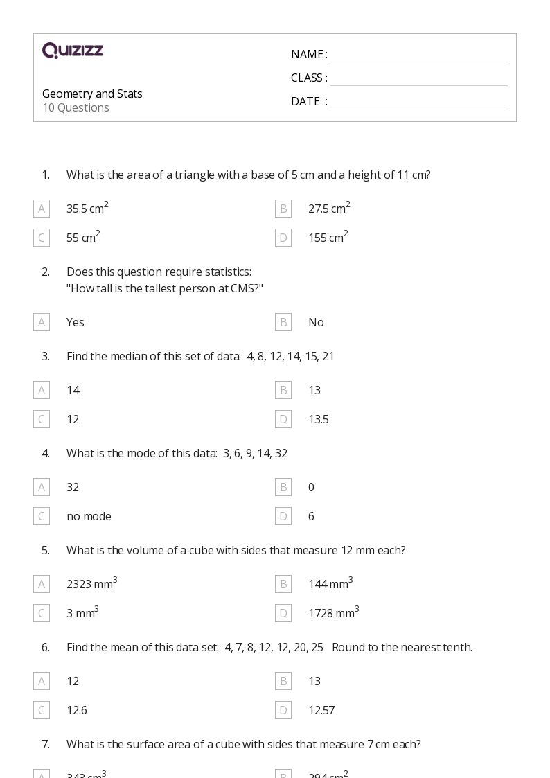 50+ Mean, Median, and Mode worksheets for Kindergarten on Quizizz Free & Printable