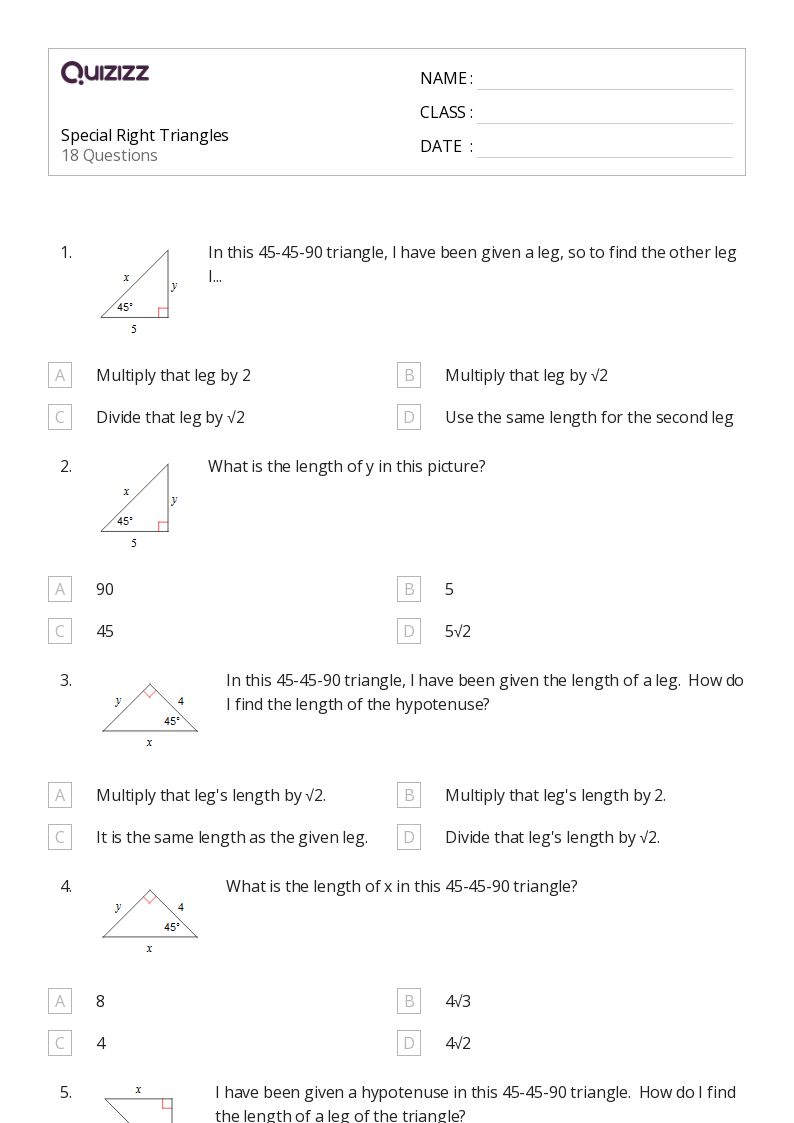 50+ Triangles worksheets for 7th Grade on Quizizz Free & Printable