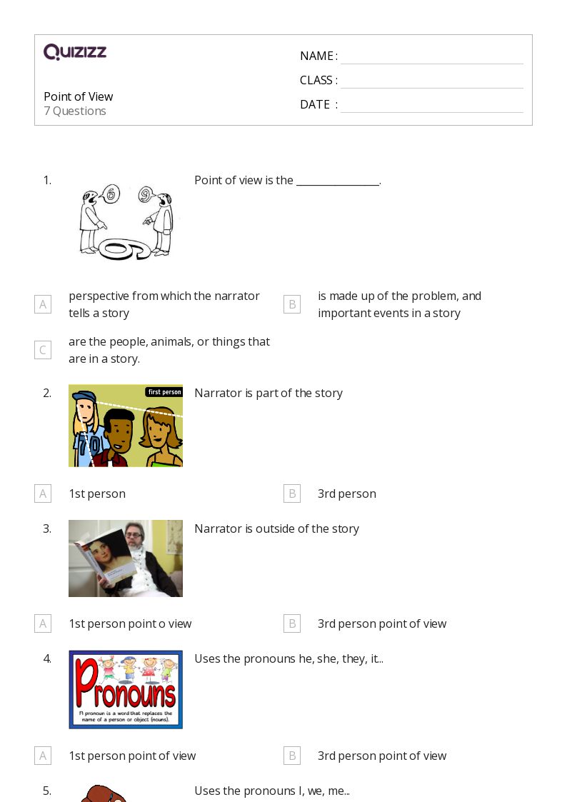 50+ Analyzing Point of View worksheets for 2nd Grade on Quizizz | Free