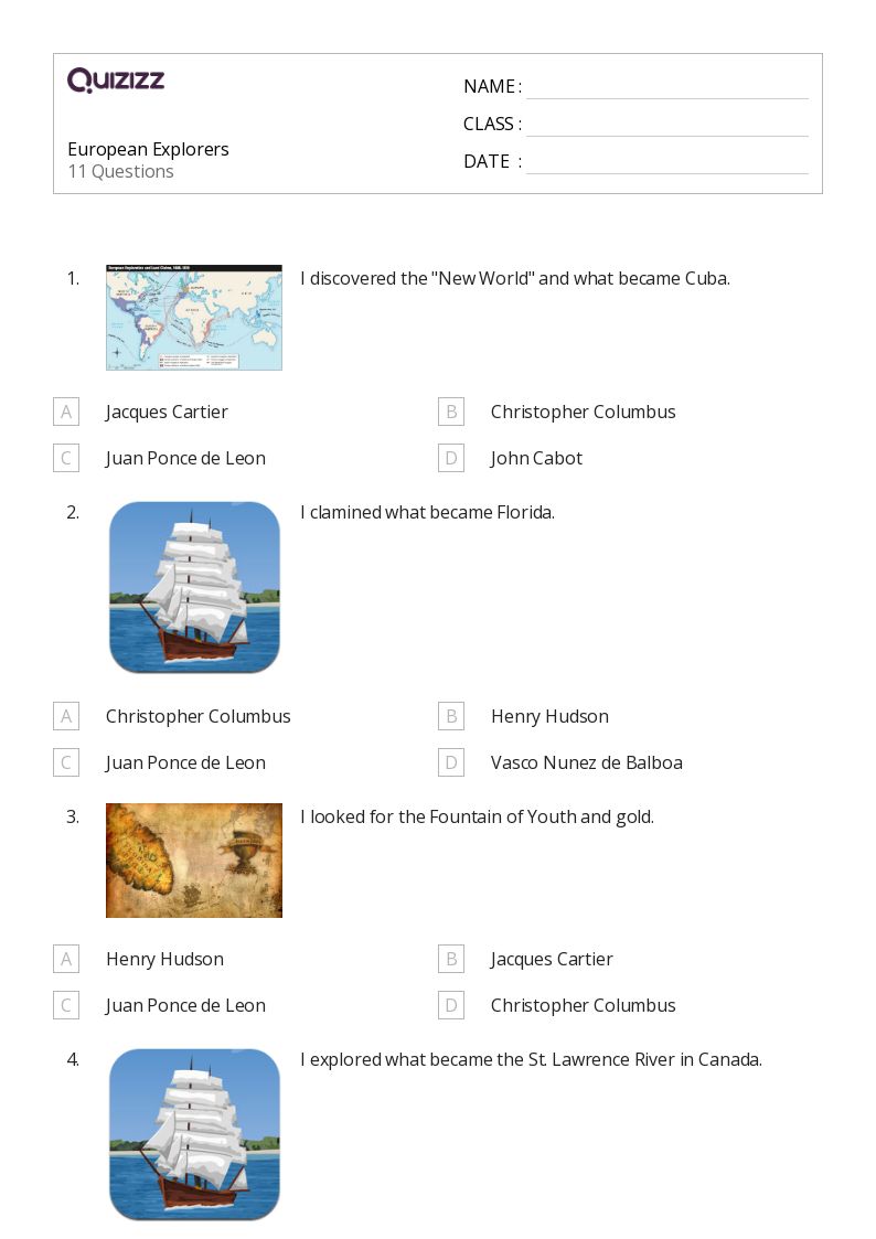 50+ Historia europea hojas de trabajo para Grado 4 en Quizizz Gratis e Imprimible
