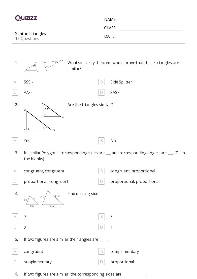 50+ triangles worksheets for 12th Grade on Quizizz Free & Printable