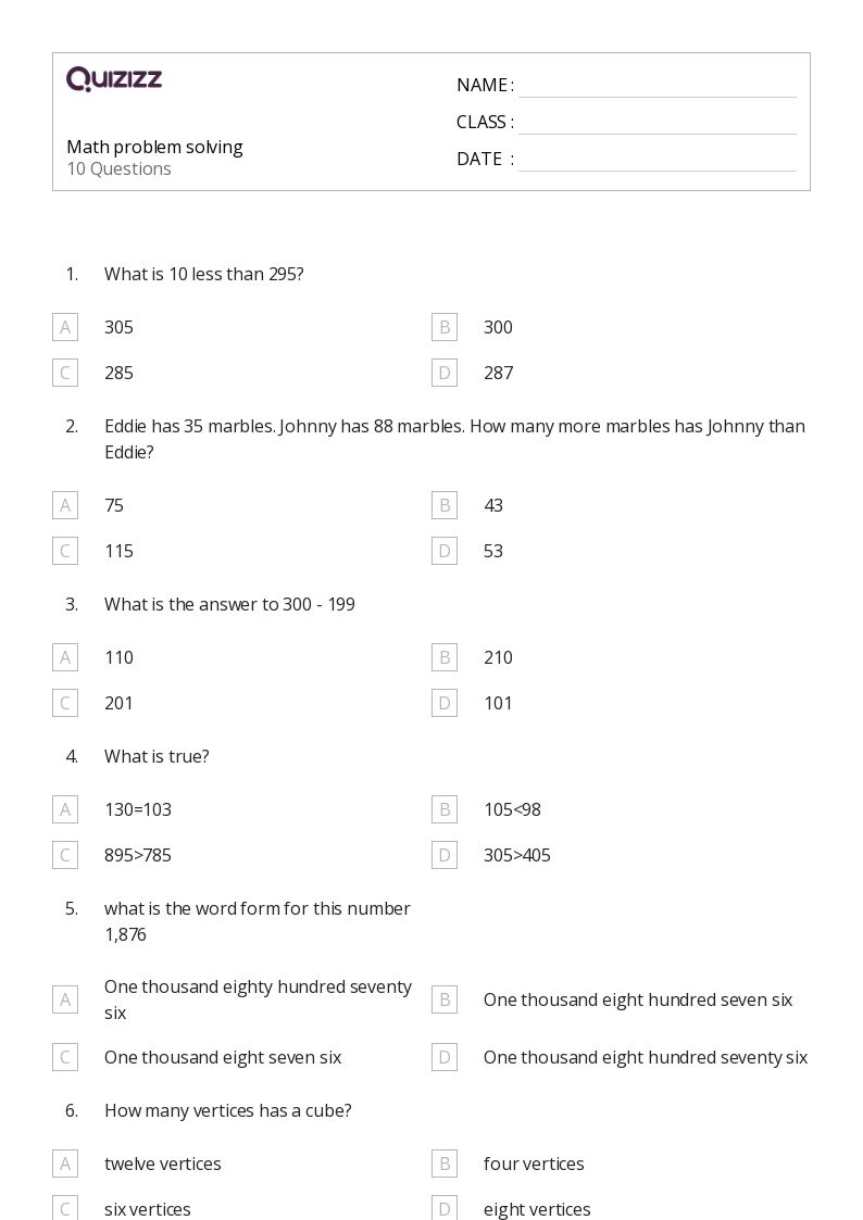 50+ Solving Inequalities worksheets for 2nd Year on Quizizz Free & Printable
