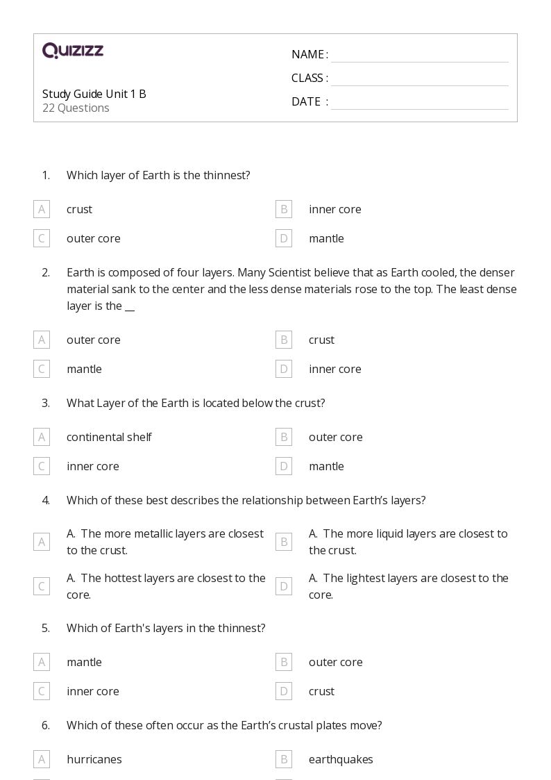 50+ movements of ocean water worksheets for 4th Class on Quizizz Free & Printable