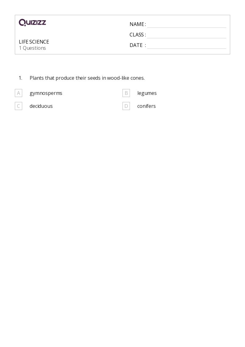 50+ Life Science worksheets for Kindergarten on Quizizz Free & Printable