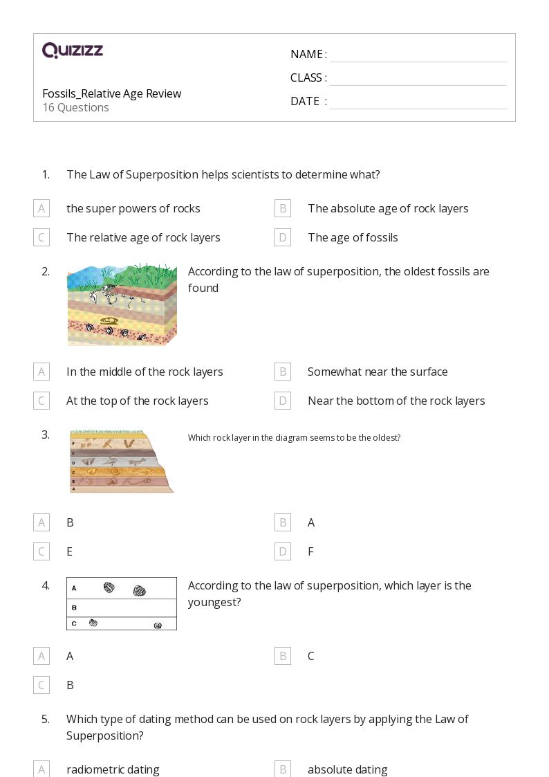 50+ fossils worksheets on Quizizz Free & Printable