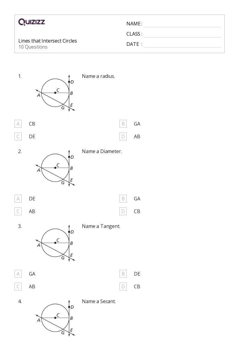 50+ circles worksheets for 12th Year on Quizizz Free & Printable