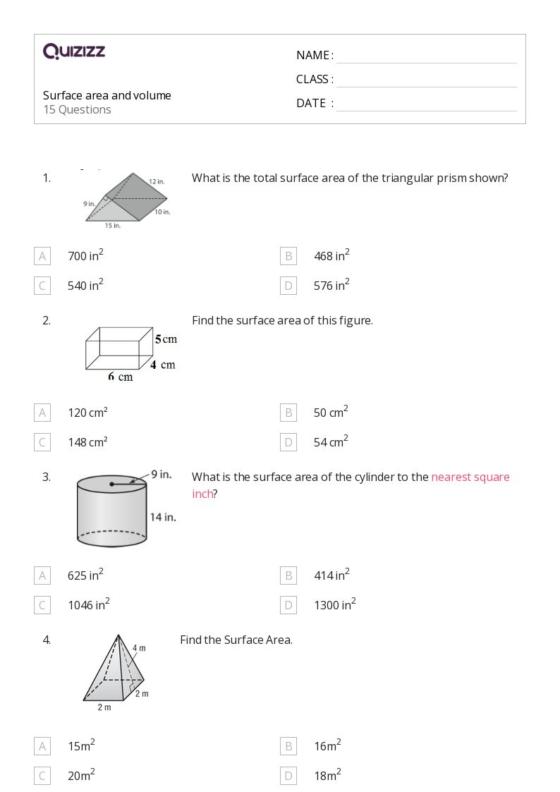 50+ volume and surface area of cones worksheets for 11th Class on