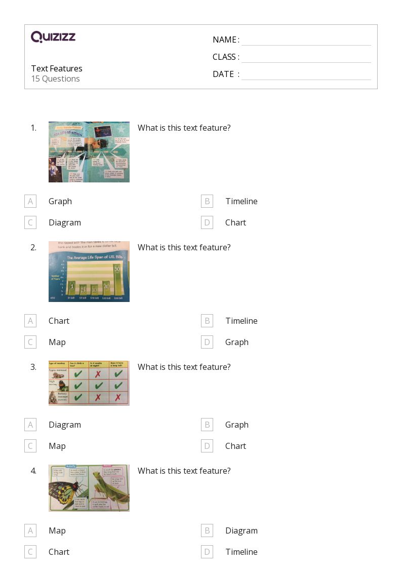 50+ Using Text Features worksheets for 2nd Grade on Quizizz Free & Printable
