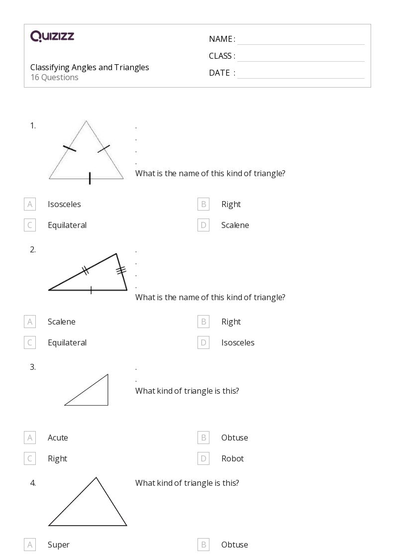 50+ Classifying Angles worksheets for 5th Grade on Quizizz Free & Printable