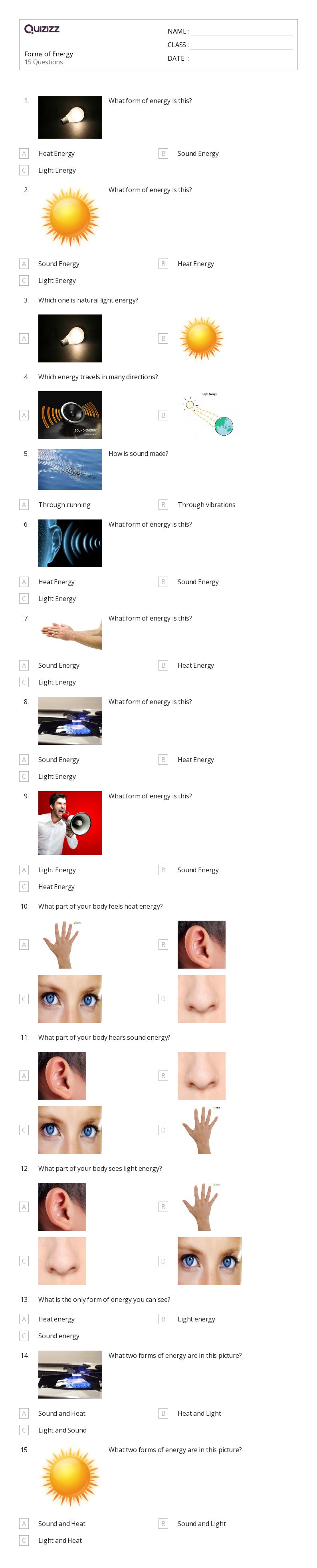 50+ Energy worksheets for 2nd Grade on Quizizz Free & Printable