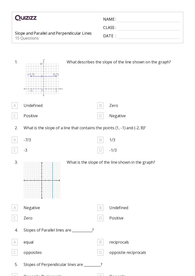 50+ Parallel and Perpendicular Lines worksheets for 7th Grade on