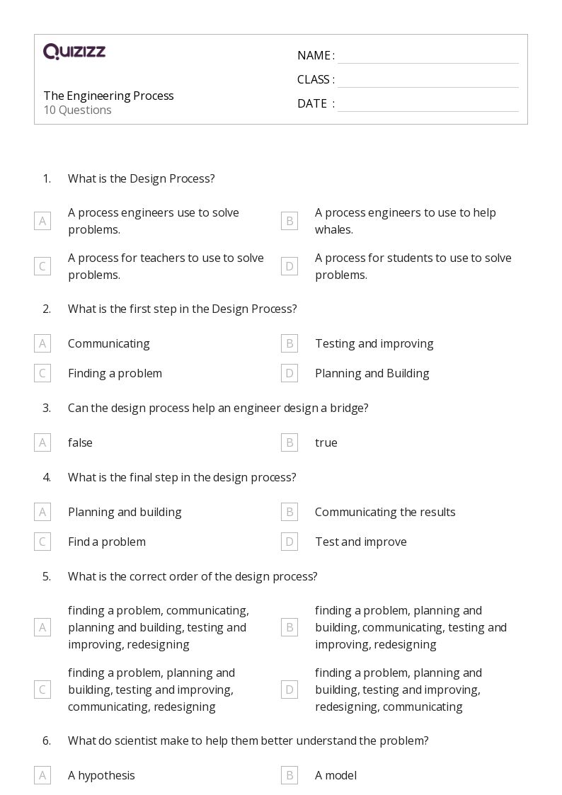 50+ Engineering Design worksheets for 3rd Year on Quizizz Free