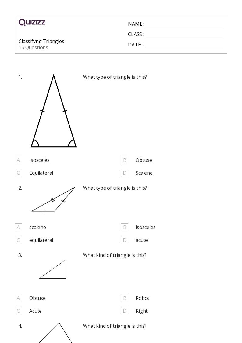 50+ Triangles worksheets for 5th Grade on Quizizz Free & Printable