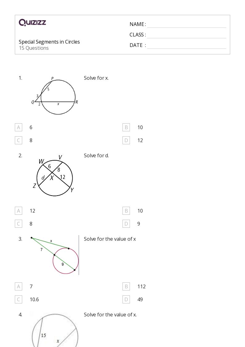 50+ circles worksheets for 10th Year on Quizizz Free & Printable