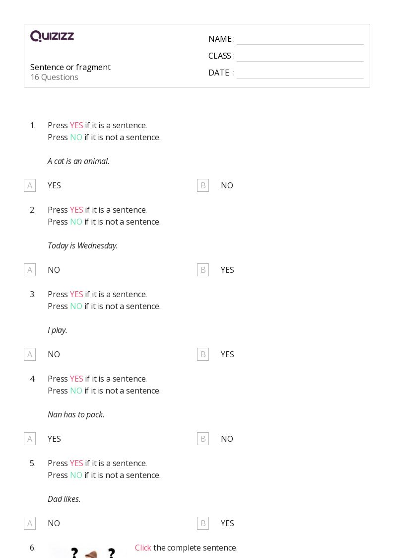 50+ Sentence Variety worksheets on Quizizz Free & Printable