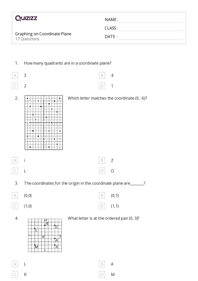 50+ Coordinate Planes worksheets for 6th Grade on Quizizz | Free