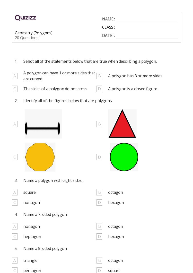 50+ Geometry worksheets for 3rd Class on Quizizz Free & Printable