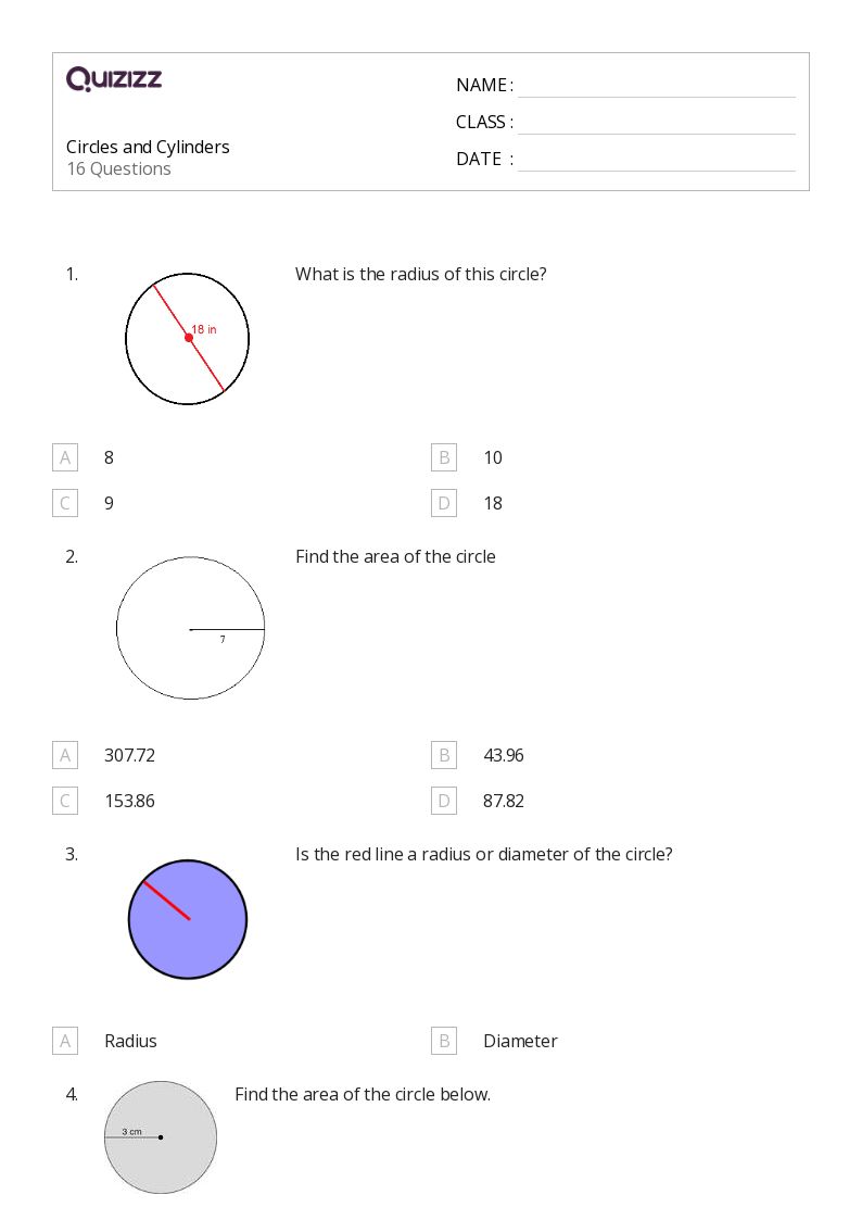 50+ Circles worksheets for 8th Grade on Quizizz Free & Printable