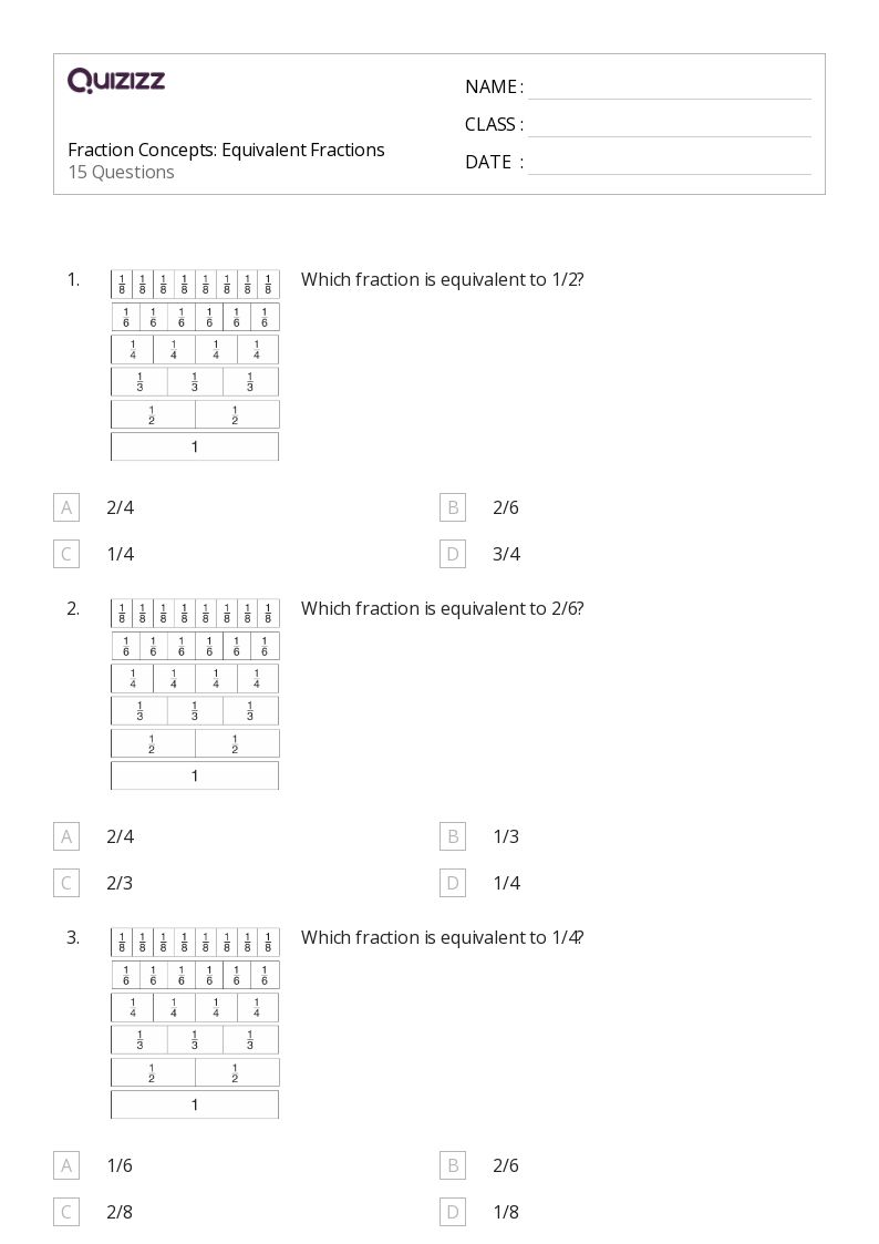 50+ Fractions worksheets for 5th Class on Quizizz Free & Printable