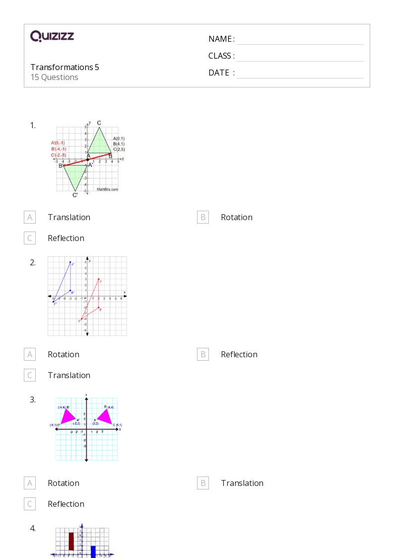 50+ Transformations worksheets for 3rd Grade on Quizizz Free & Printable