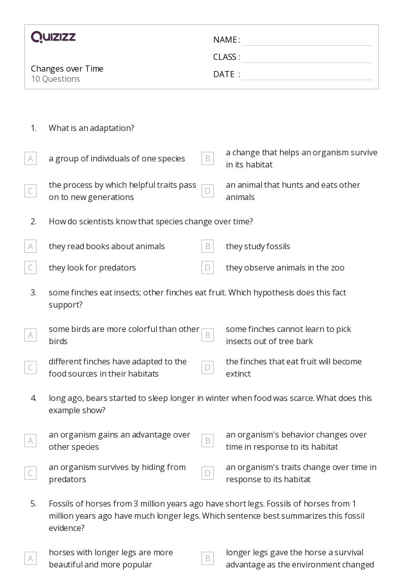 50+ Science worksheets for 9th Grade on Quizizz Free & Printable