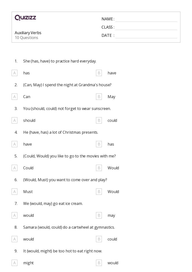50+ Verbs worksheets for 4th Grade on Quizizz Free & Printable